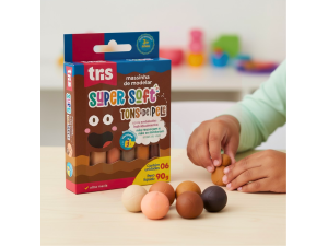 Massa de Modelar Super Soft Tons de Pele – Caixa com 6 Cores