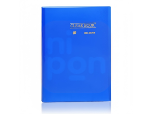 Pasta Catálogo 30 Plásticos Clear Book Azul 